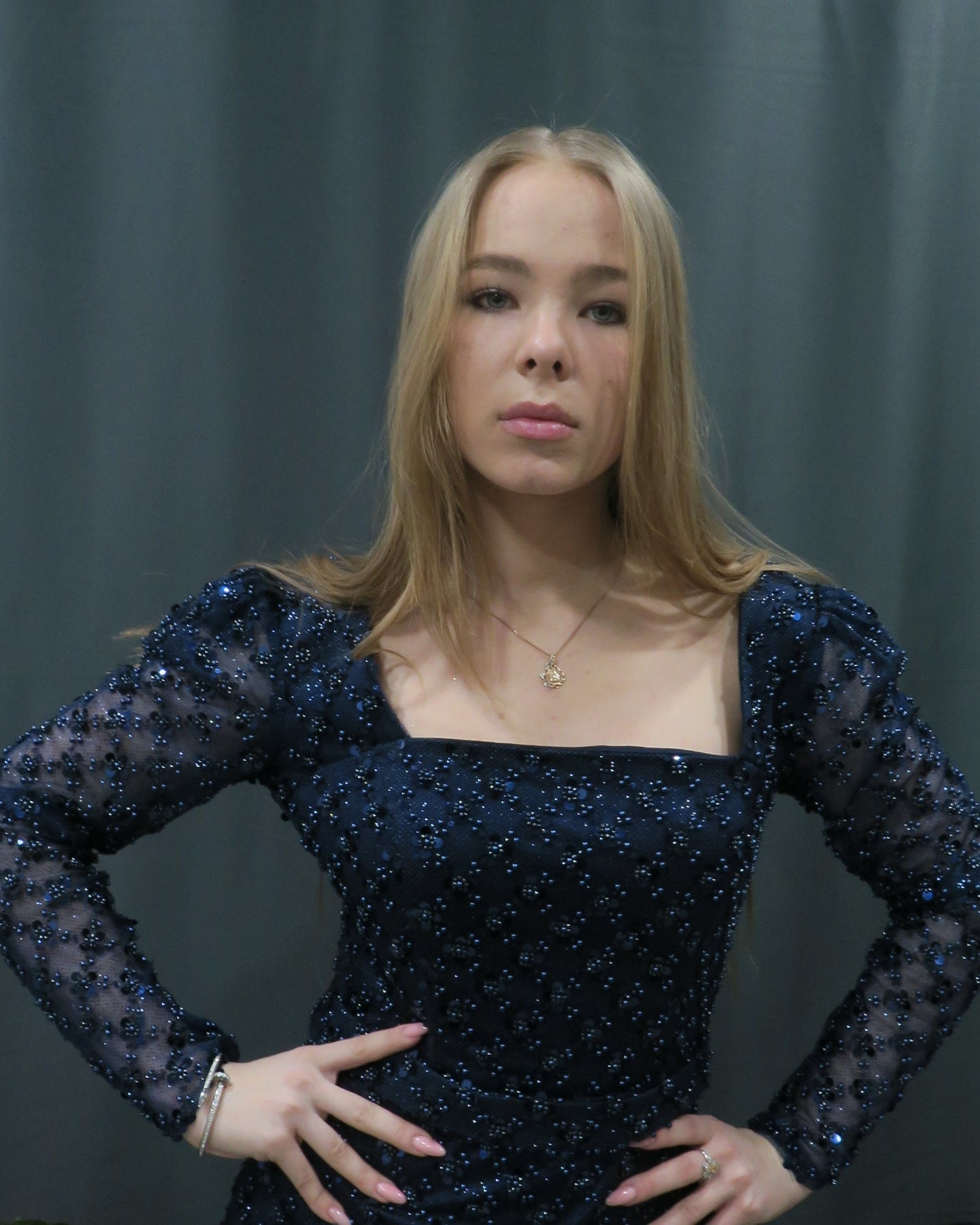 Midikleid | Dunkelblau
