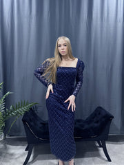 Midikleid | Dunkelblau